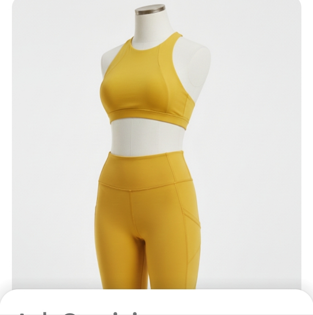 lululemon athletica Yellow Sports Bra Sz 4